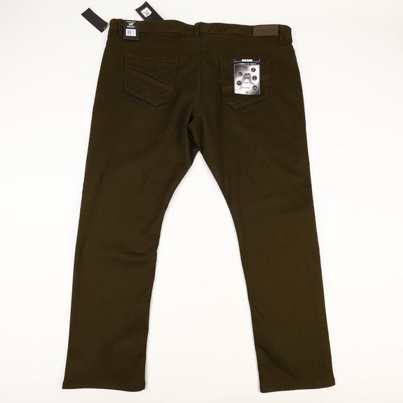 NEW XRAY XR Jeans Mens 48x32 Commuter Pants Jeans  Slim Fit Olive Green Stretch - Picture 3 of 11